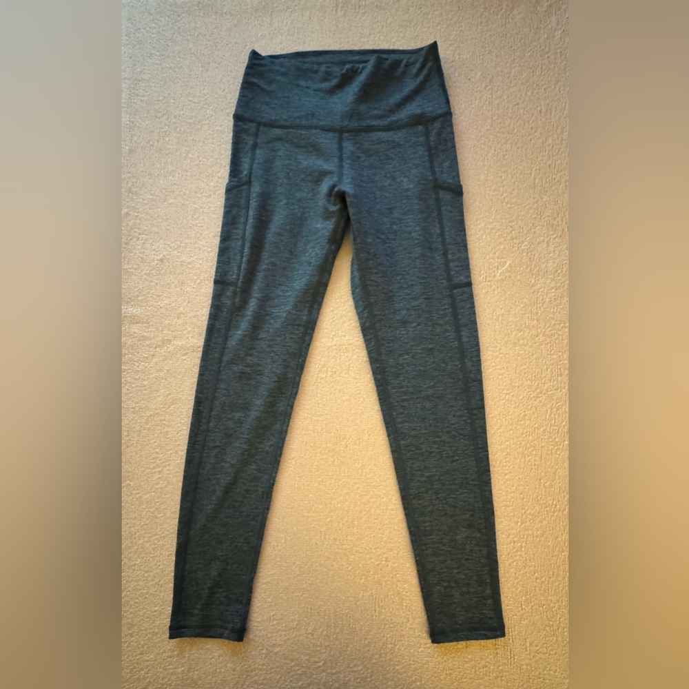 aerie Green Heathered High-Waist Leggings